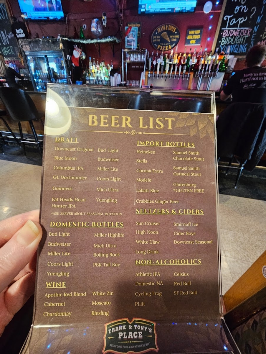 Frank & Tony's Place Menu - Image 5