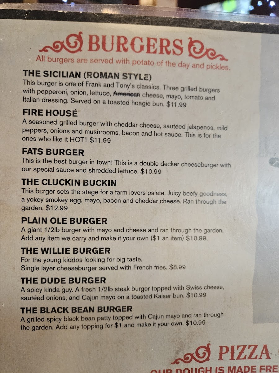 Frank & Tony's Place Menu - Image 6